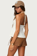 Leonora Halter Babydoll Top