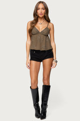 Raia Beaded Babydoll Top