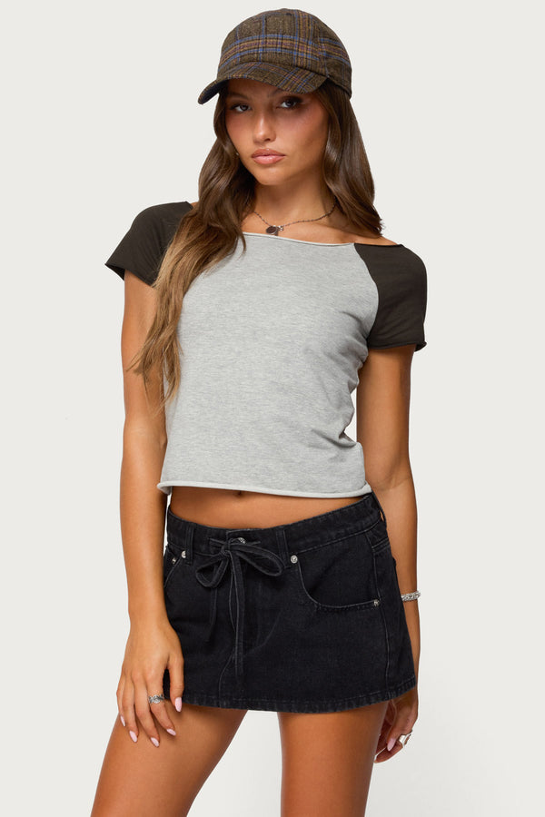 Liva Contrast Raglan T Shirt view 1