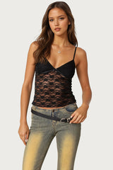 Eira Sheer Lace Tank Top