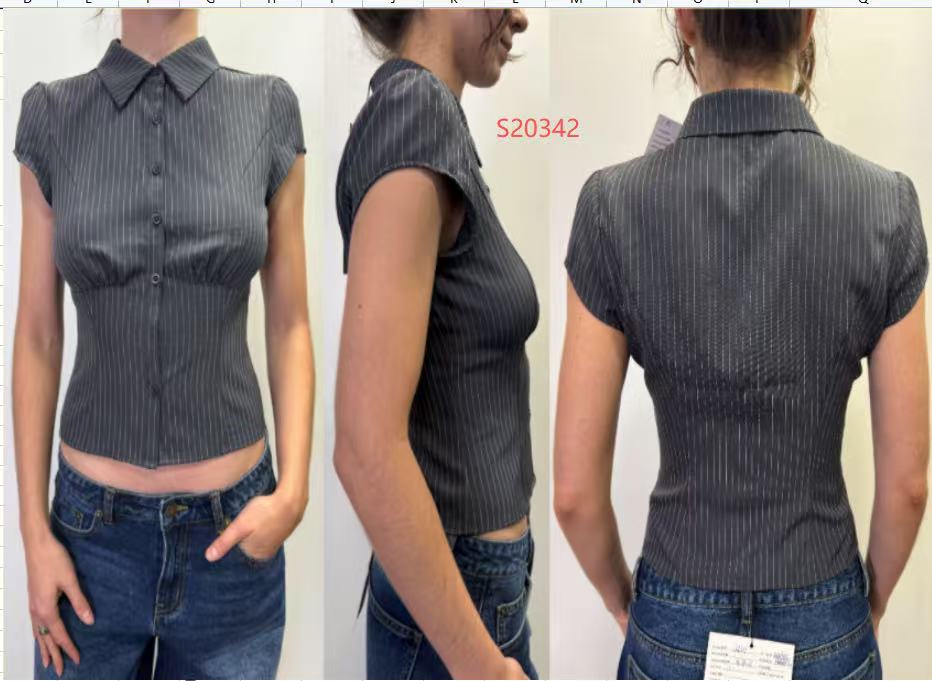 Juney Pinstripe Tailored Button Up Shirt