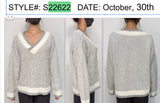Lila V Neck Cable Knit Sweater