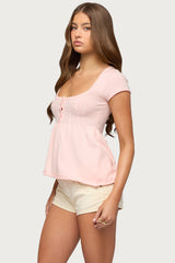 Ulyana Cable Knit Babydoll Top