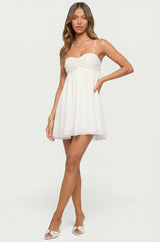 Ariellah Chiffon Babydoll Mini Dress