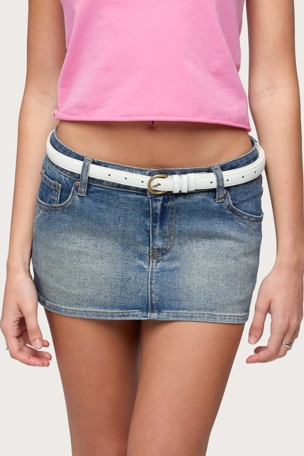 Goldey Faux Leather Belt