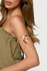Tropical Flower Chain Arm Cuff