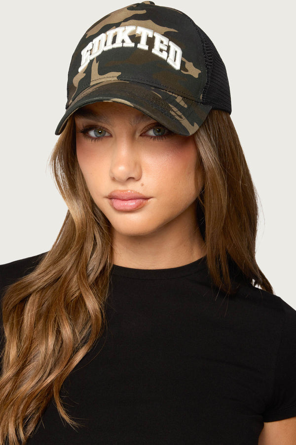 Edikted Core Camo Trucker Hat
