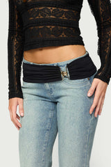 Ruched Buckle Belt