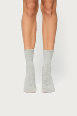 Pearl Ribbed Socks