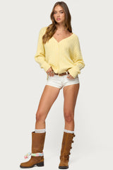 Francine Oversized V Neck Cardigan