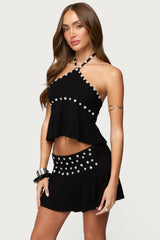 Kayce Button Halter Top