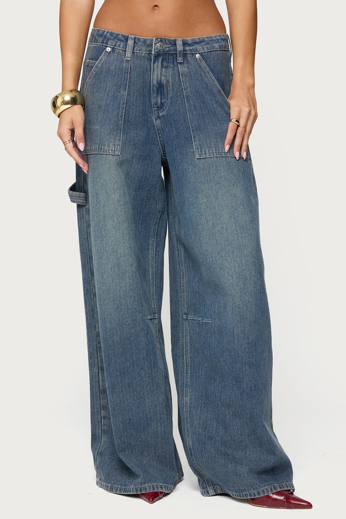 Jaycee Low Rise Baggy Carpenter Jeans