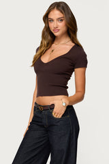 Theresa V Neck Knit Top
