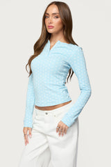 Keana Polka Dot Henley Top