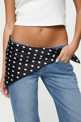 Polka Dot Satin Effect Belt