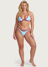 Dina Contrast Triangle Bikini Top
