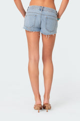 Devin Low Rise Micro Denim Shorts
