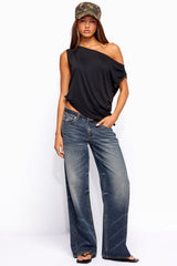 Raelynn Washed Low Rise Baggy Jeans