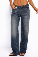 Raelynn Washed Low Rise Baggy Jeans