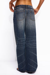 Raelynn Washed Low Rise Baggy Jeans