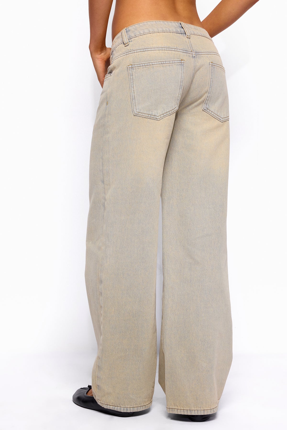 Raelynn Washed Low Rise Baggy Jeans