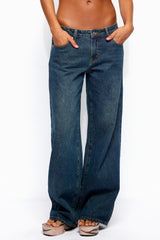 Raelynn Washed Low Rise Baggy Jeans