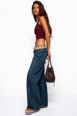 Raelynn Washed Low Rise Baggy Jeans