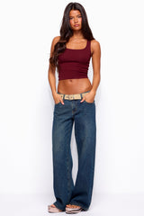 Raelynn Washed Low Rise Baggy Jeans