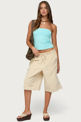Azul Oversized Cargo Bermuda Shorts