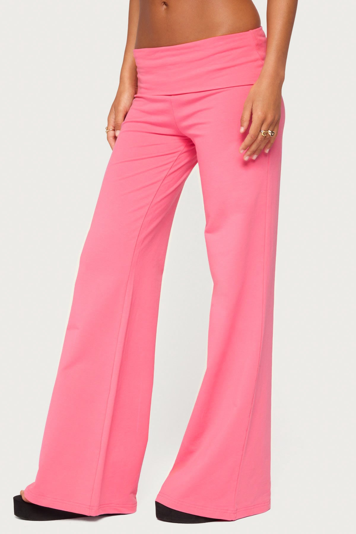 Wide Leg Foldover Pants