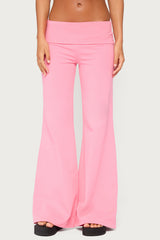 Wide Leg Foldover Pants