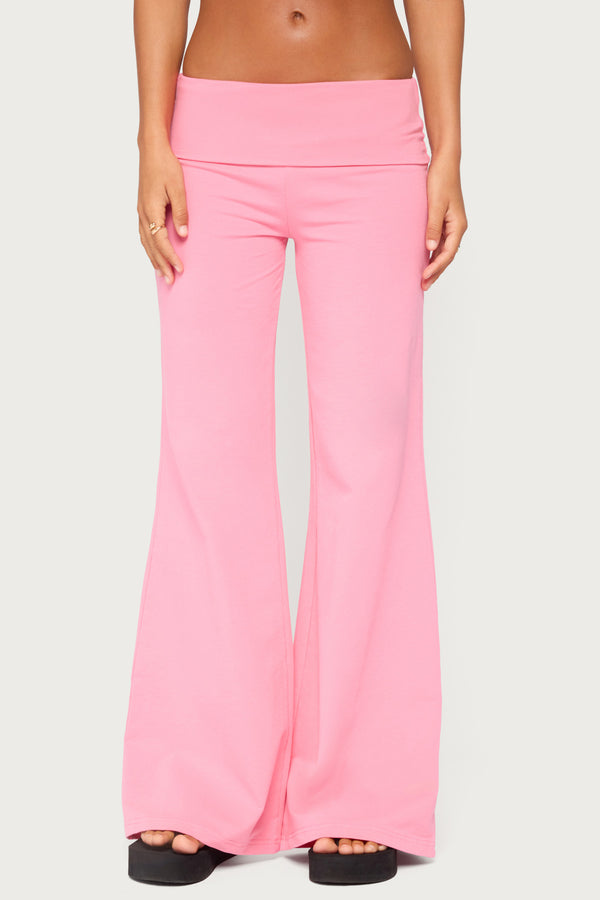 Wide Leg Foldover Pants