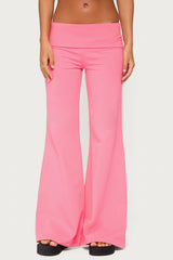 Wide Leg Foldover Pants