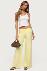 Wide Leg Foldover Pants