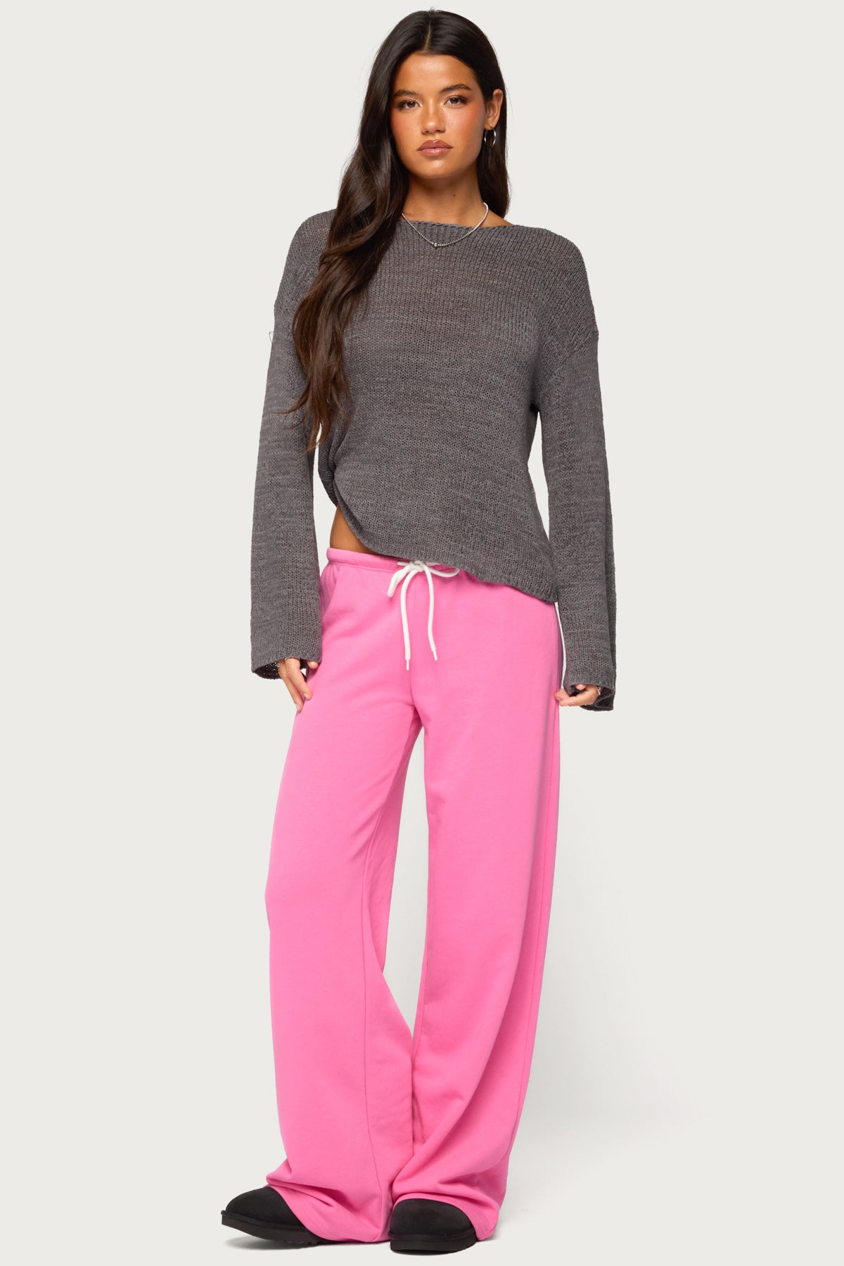 Drop Shoulder Light Knit Sweater