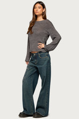 Drop Shoulder Light Knit Sweater
