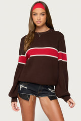 Nautical Striped Oversized Sweater