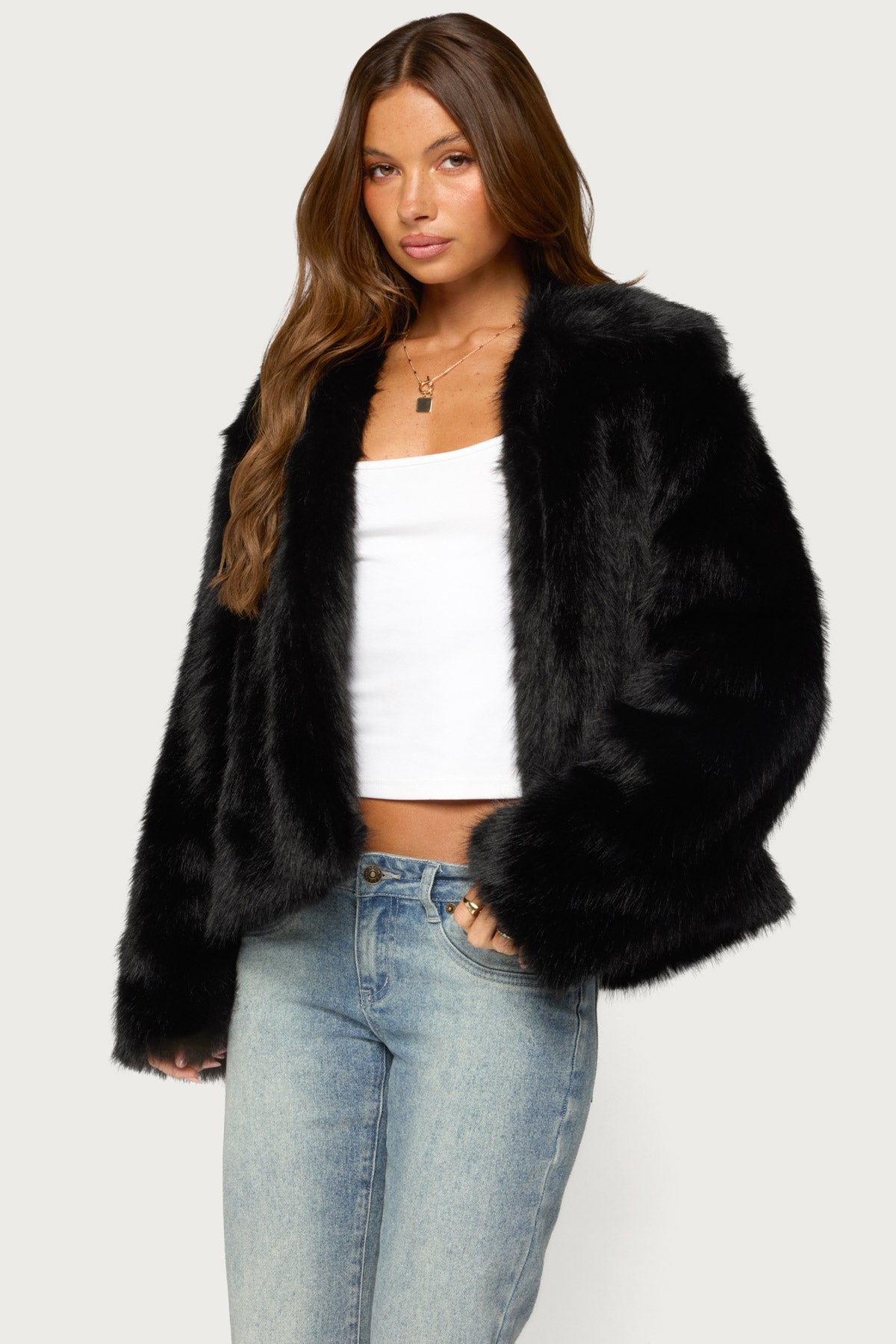 Mob Wife Faux Fur Jacket