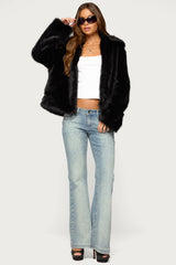 Mob Wife Faux Fur Jacket