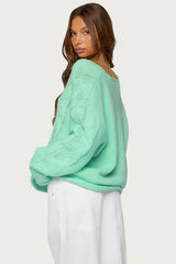 Inga Oversized Cable Knit Sweater