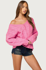 Inga Oversized Cable Knit Sweater