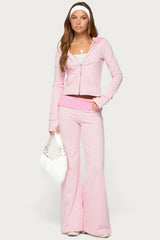 Meggy Striped Zip Up Hoodie