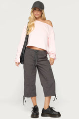 Aveline Off Shoulder Light Sweatshirt