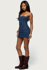 Camelia Denim Mini Skort