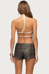 Amit Tiered Chiffon Backless Top