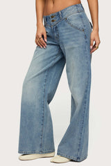 Meredith Low Rise Wide Leg Jeans