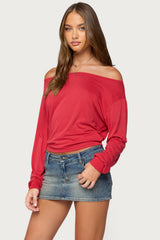 Nannie Off Shoulder Oversized Top