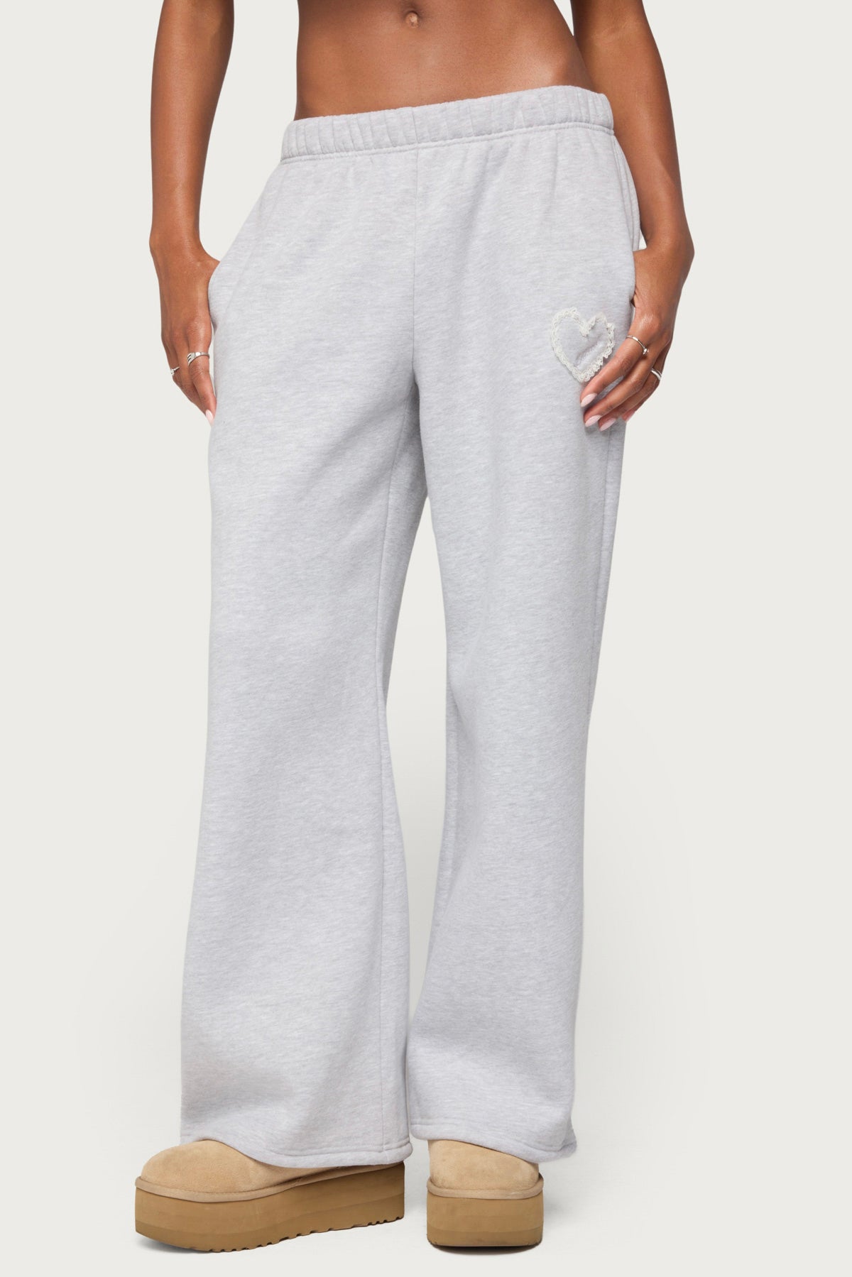 Love Edikted Wide Leg Sweatpants