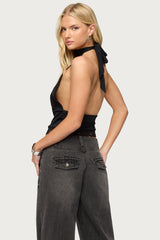 Sandra Lacey High Neck Halter Top