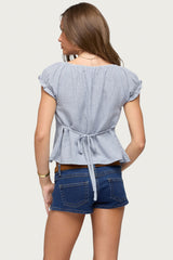 Rhory Pinstripe Babydoll Top
